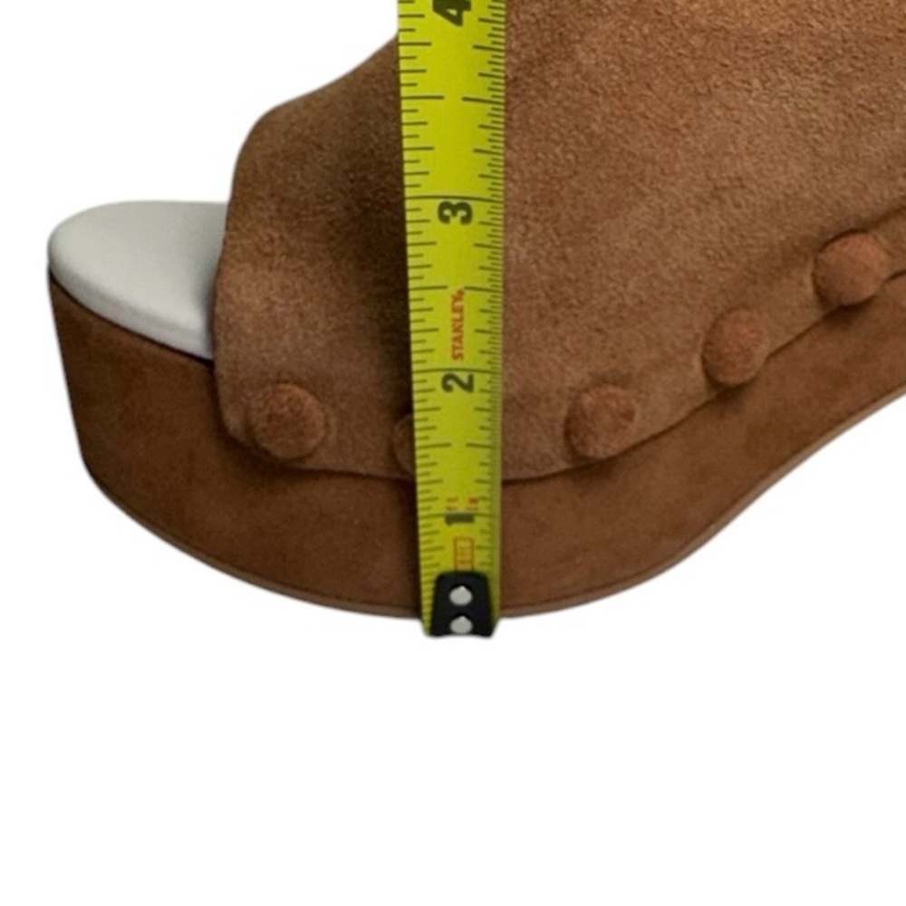 Dolce Vita Emol Brown Suede Studded Chunky Platform Open Toe Mule Sandals Sz 8.5 - Picture 13 of 15